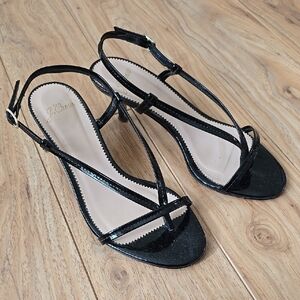 J.Crew Black Strappy Sandals